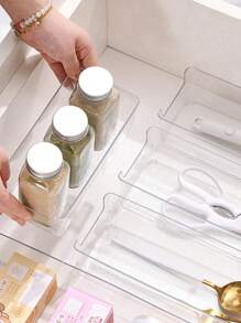 1 pezzo /2 pezzi /6 pezzi Cassettiera da scrivania, organizer per cosmetici in plastica trasparente, scatola di stoccaggio per cassetti, scatola di stoccaggio raffinata, organizer e contenitori per cassetti per make-up, gioielli, accessori per cucina, camera da letto, bagno, ufficio, regalo natalizio