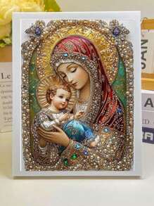 1 Pieza Kit de Arte Diamante, Patrón Retro Adulto 5D Kit de Pintura de Diamante, Bordado de Punto de Cruz, Mosaico Bordado de Diamantes, Adecuado para Principiantes Adultos, Hermoso Alivio del Estrés Pintura de Diamantes Hecha a Mano, Taladro Completo Redondo Diamante Punto de Diamante DIY, Excelente para Decoración del Hogar y Decoración de Pared, Regalo de Año Nuevo Regalos Cumpleaños Graduación