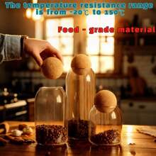 Juego de regalo, botella sellada de corcho esférico suave de alta calidad | Resistente a temperaturas de -20°C a 150°C | Y tarro de almacenamiento de cocina | Regalo de lujo