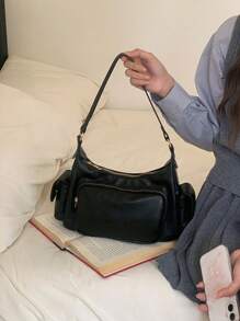 Nuevo bolso de mano vintage de alta gama y estilo elegante para motocicleta, bolso de hombro cruzado de motocicleta punk para ir y venir
