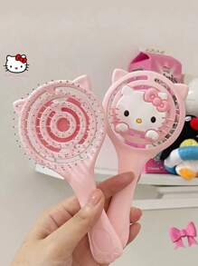 Sanrio Sanrio 1 szt. Uroczy kształt puszystego, pustego grzebienia, grzebień DIY do makijażu, masaż, przenośny, bardzo atrakcyjny, poziom, suchy i mokry, podwójne zastosowanie (otrzymany, wymaga samodzielnego wykonania)