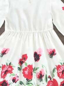 Seven Princess Robe longue à manches longues avec imprimé numérique pour jeune fille, nouvelle arrivée pour l'été