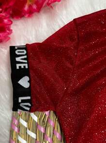 Toddler Girl Two-piece Outfits - 紅色 - 查看 4