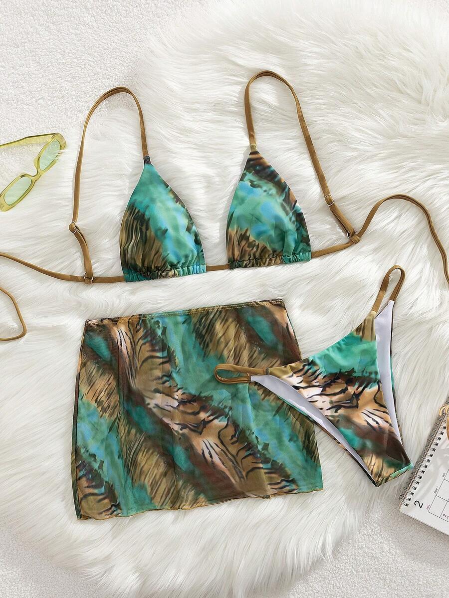 Conjunto de bikini de dos piezas, nuevo estilo europeo y americano para damas