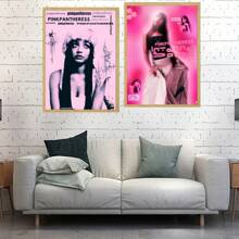 1 sztuka nieoprawione plakaty wielkanocne popowe sztuka ścienna piosenkarka różowa pantera plakat HD sztuka ścienna dom salon sypialnia bar estetyczna dekoracja