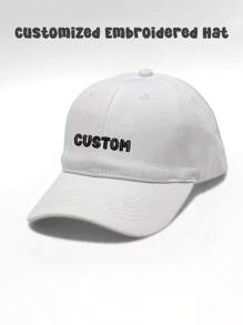 1 Set Topi Matahari Pria dan Wanita Bordir Huruf Inggris Aneka Warna yang Dapat Disesuaikan, Pasang Wajah Apa Saja di Topi, Topi Paruh Bebek yang Dipersonalisasi dengan Foto dan Topi Baseball Kustom yang Lucu, Cocok untuk Acara Seperti Hari Valentine - Hitam - View 2