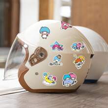 Sanrio 50 Piece Cartoon Cute Sanrio Double Star Mobile Phone Waterproof Stickers Suitcase Laptop Guitar DIY Stickers