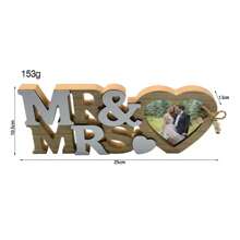 Personalized English Letter & Heart-Shaped Photo Frame, Wooden Decorative Item, Customized For Weddings, Holidays, Anniversaries, Parties, And Other Occasions - A Unique Customized Gift Gifts Birthday Graduation