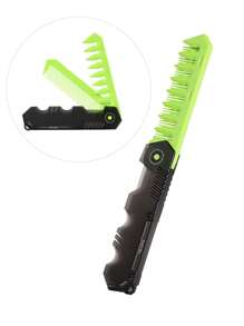 1 pieza Peine plegable para hombres, para cabeza grasa y cabeza ancha, con dientes anchos y textura para modelado, portátil para viajes, con dientes finos para corte de cabello y multifuncional para arreglo de barba