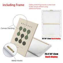 3 件/套鼠尾草绿色包豪斯墙壁艺术海报，包豪斯抽象墙壁艺术帆布画，几何现代艺术海报，客厅家居装饰，无框 - 3PCS - 查看 6