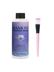 60ml/120ml 钻石画和拼图密封胶，全新 DIY 钻石画工具胶水 - 永久亮白配方，钻石珠固定剂和增白剂（附刷子） - 彩色 - 查看 12