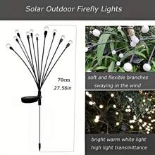 10 luces solares LED para el jardín - Eficientes energéticamente, luces de paisaje sensibles al tacto, acabado de níquel pulido, resistentes al agua IPX4, fácil montaje en poste para decorar el jardín y el patio, luces solares para exteriores