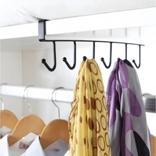 1/3pcs Multi-Function Kitchen Storage Rack, Cabinet Shelf, Hanger, Wardrobe Organizer Rack, Black