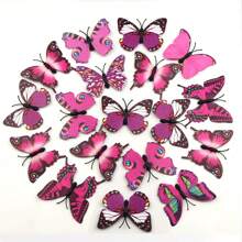50 Pieces Butterfly Wall Decoration - Plastic Butterfly Wings Foldable Removable Waterproof Reusable Wall Stickers For Family Room Bedroom Nursery Party Wedding Festival Decoration ... Gifts Birthday Graduation Room Decor Home Decor Bathroom Decor Bedroom Decor Room Decoration Stuff Living Room Decor House Decor Home Decor Living Room Wall Art Wall Paper