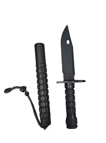 1pc Multi-Functional M9 Rubber & Plastic Soft Training Knife, Film & Tv Prop For Outdoor Activities, Hunting