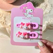 Sanrio (Authorized) 5-Piece Sanrio Cartoon Cute Hair Clip Set - Resin Sweet Hair Clip, Suitable For Hair Accessories Gifts Of Multiple Adult Characters, Suitable For Bathroom Use, Suitable For Various Holiday Gifts, Suitable For Christmas Gifts