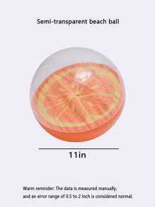 1PC Classic Fruit Design Beach Ball For Swimming Pool, Summer Beach Party Decoration, Floating Pool, Swimming Pool, PVC Beach Ball, Large Beach Ball