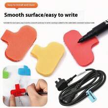 10 件装线缆标签钩环，彩色且可书写。自粘方便，电线分类带是最佳选择。清晰的标签确保有序、高效、专业的线缆管理。 - 彩色 - 查看 7