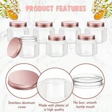 36pcs 3oz/100ml Clear Plastic Jars With Lids, Hexagonal Wide Mouth Yogurt, Jelly Jars