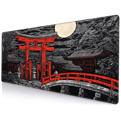 XXL动漫游戏鼠标垫，15.7*35.4英寸桌面垫，带防滑橡胶底座，保护笔记本电脑键盘，桌面配件，办公用品，办公桌配件，鼠标垫，桌面鼠标垫