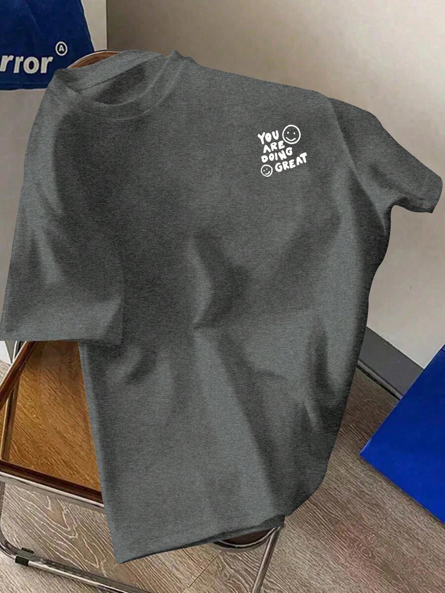T-shirt décontracté à col rond et manches courtes pour hommes, couleur unie, style simple pour le port quotidien, printemps/été