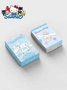 Sanrio 92pcs/Set Sanrio Aggretsuko Postcard Set, Japanese Cartoon Character Postcards, Greeting Cards, Cute Fluffy Dog Photo Cards, Cloud Dog Card, Mini Sticker LOMO Cards