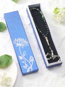 1 pieza 33 cuentas de 6mm Tasbih hecho a mano, moda, cuentas de oración turcas, caja de regalo minimalista azul elegante (múltiples colores)