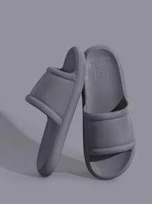 Unisex Indoor Home EVA One-Piece Slippers, Simple Solid Color Lightweight Soft Flexible Bathroom Shower Non-Slip Casual Slippers For Home Use, Suitable For Teen, Summer Casual, Outdoor Athletic, Vacation Travel, Graduation Gifts, Birthday Dress Accessories