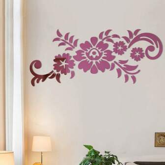 1 pezzo Specchio, Specchio da parete adesivo, Decorazione a rampicanti, Decorazione da parete con piante, Decorazione da parete ad albero, Specchio da decorazione da parete, Specchio per decorazione camera da letto familiare e ingresso, Specchio tridimensionale 3D ad adesione forte per decorazione da parete