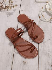 2025 New Summer Flat Sandals For Women, Casual Holiday Comfortable Lightweight Open Toe Flip Flops