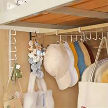 1/3pcs Multi-Function Kitchen Storage Rack, Cabinet Shelf, Hanger, Wardrobe Organizer Rack, Black