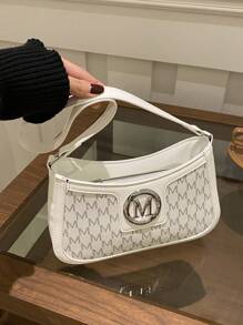 1 pieza Bolso versátil de mujer con bloques de color para uso diario, bolso de hombro de alta calidad y exclusivo adecuado para citas, compras, regalos