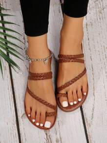 2025 New Summer Flat Sandals For Women, Casual Holiday Comfortable Lightweight Open Toe Flip Flops
