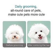 1 chiếc bàn chải chải lông thú cưng chuyên nghiệp, thích hợp cho chó và mèo, giúp loại bỏ bọ chét, chấy rận và bụi bẩn, thiết kế răng kim loại tròn, chăm sóc nhẹ nhàng. - Nhiều màu - Xem 7