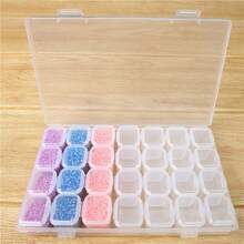 1pc Painting Cover Transparent Storage Box, Rectangular Organizer For Diamond Painting DIY Accessories