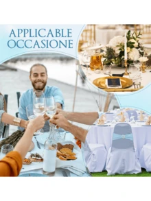 30/10/1 Pieces Of Spandex Elastic Chair With Bow Tie For Wedding Reception - Universal Elastic Chair Cover Strap, Buckle Slider Suitable For Decorating Chair Waistband, Birthday Party, Wedding Party, On-Site Chair Backrest Decoration And Fixation For Banquets, Parties, Hotel Events