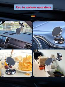 Magnetic Phone Holder, Suitable For Cars, Can Be Upgraded By 360 ° Rotation In Just One Second, Foldable And Multifunctional Installation, Suitable For All Smartphones - Black - View 4