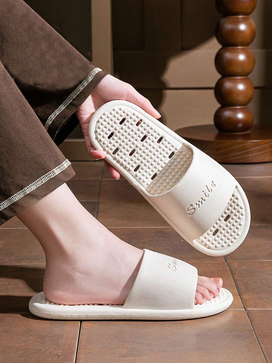 Quick-Dry Non-Slip Bath Slippers - Modern European Design Unisex - Pink - View 1