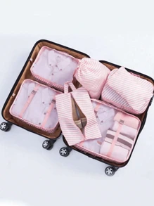 Bộ 7 khối đựng đồ du lịch, Túi đựng đồ có khóa kéo dung tích lớn, Túi du lịch cầm tay, Túi đựng đồ, Túi lưới, Túi đựng mỹ phẩm, Túi đựng giày, Nắp đậy bình, Túi rút, Túi thông thường, Túi hành lý, Túi đựng đồ lót, Túi đựng đồ đi bệnh viện, Áo sơ mi, Đồ lót, Quần áo, Mỹ phẩm, Đồ dùng vệ sinh cá nhân, Bộ đồ vệ sinh cá nhân chống thấm nước, Đồ dùng học tập trở lại trường theo phong cách Boho Vibes - Nhiều màu - Xem 4