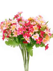 1/3/5 pièces Bouquet de fleurs de marguerite artificielles. Cadeaux de la Saint-Valentin, décoration de mariage, fleur à tenir dans la main de la mariée, fleur de poignet, matériel pour maison, salle à manger, chambre à coucher, vase, décoration florale DIY, matériel pour gâteau d'anniversaire, décoration du Nouvel An, accessoire photo, décoration d'automne