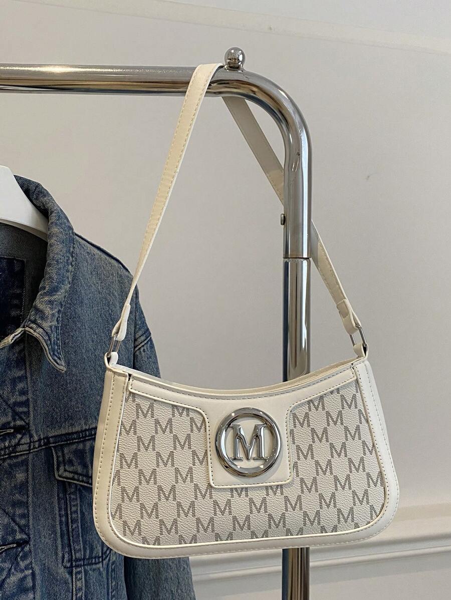 1 pieza Bolso versátil de mujer con bloques de color para uso diario, bolso de hombro de alta calidad y exclusivo adecuado para citas, compras, regalos