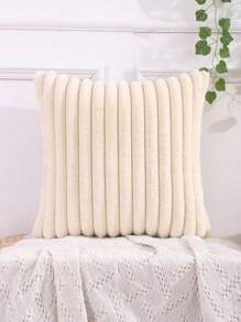 1pc Plain Cushion Cover Without Filler, Simple Throw Pillow Case, Pillow Insert Not Include, For Sofa, Home Decor - Beige - View 21
