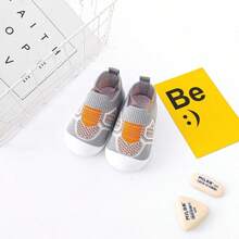 1双男女通用婴儿网面鞋，婴幼儿学步鞋，适合春夏新款 - 灰色 - 查看 5