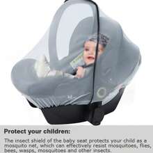 Màn chống muỗi cho xe đẩy trẻ sơ sinh, màn chống muỗi cho ghế ô tô trẻ sơ sinh, màn chống muỗi và bướm đêm cỡ lớn. - trắng - Xem 2