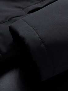 Men's Fleece Jacket, Fashion Zipper Stand Collar Jacket With Zipper Pockets - Black - View 10