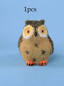 1/2/4pcs Resin Mini Owls, Miniature Figurines, Fairy Garden Accessories, Supplies, Animals For Garden, Micro Landscape, Plant Pots, Bonsai Craft Decor