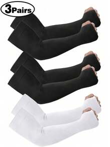 1/3 Pairs Arm Sleeves For Men Women,Compression Sleeves To Cover Arms For Men Working,Sun Sleeves For Men UV Protection Cover Up - Sun Sleeves For Men Women Youth,School Halloween Accessories Winter Gloves