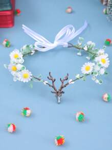 1pc Retro Nature-Inspired Handmade Woven PE (Polyethylene) Headpiece Accessory - Multicolor - View 17