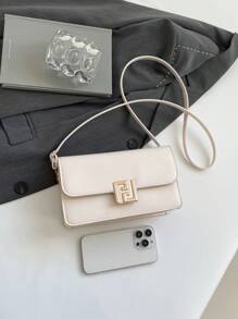 Bolso de hombro retro francés, nueva bolsa cuadrada pequeña de moda casual para mujer, bolsa de hombro y bandolera simple y casual