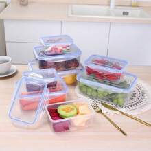 Set de 3/4/6 piezas de recipientes de almacenamiento de alimentos a prueba de fugas, con capacidad de hasta 84 onzas, con tapas herméticas, aptos para microondas, reutilizables, rectangulares, para preparación de comidas y organización de la cocina